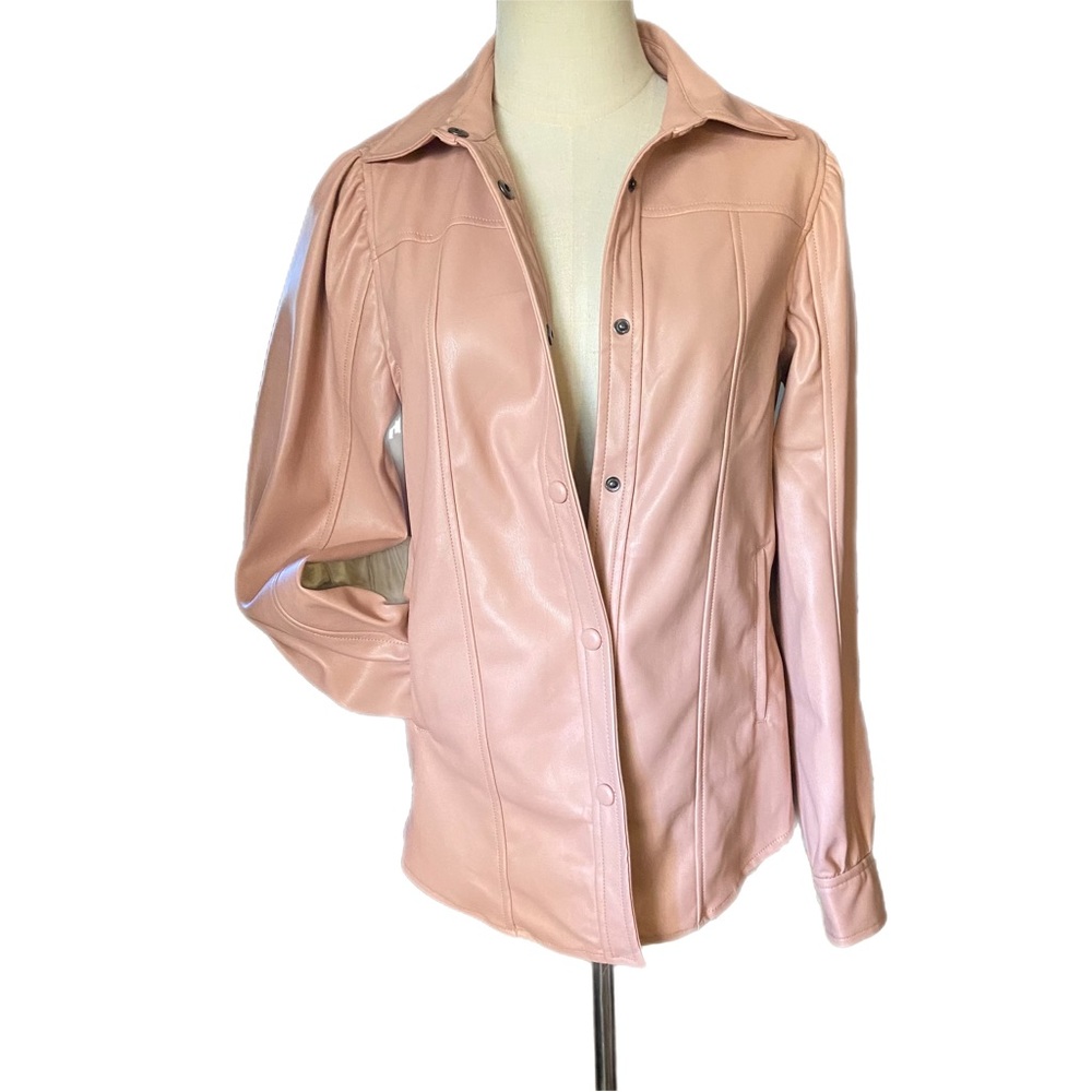 Blank NYC faux leather Shacket